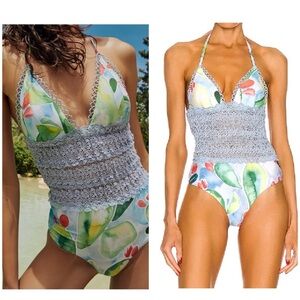 Charo Ruiz Ibiza Rola One Piece Swimsuit in White Bonita size M NEW